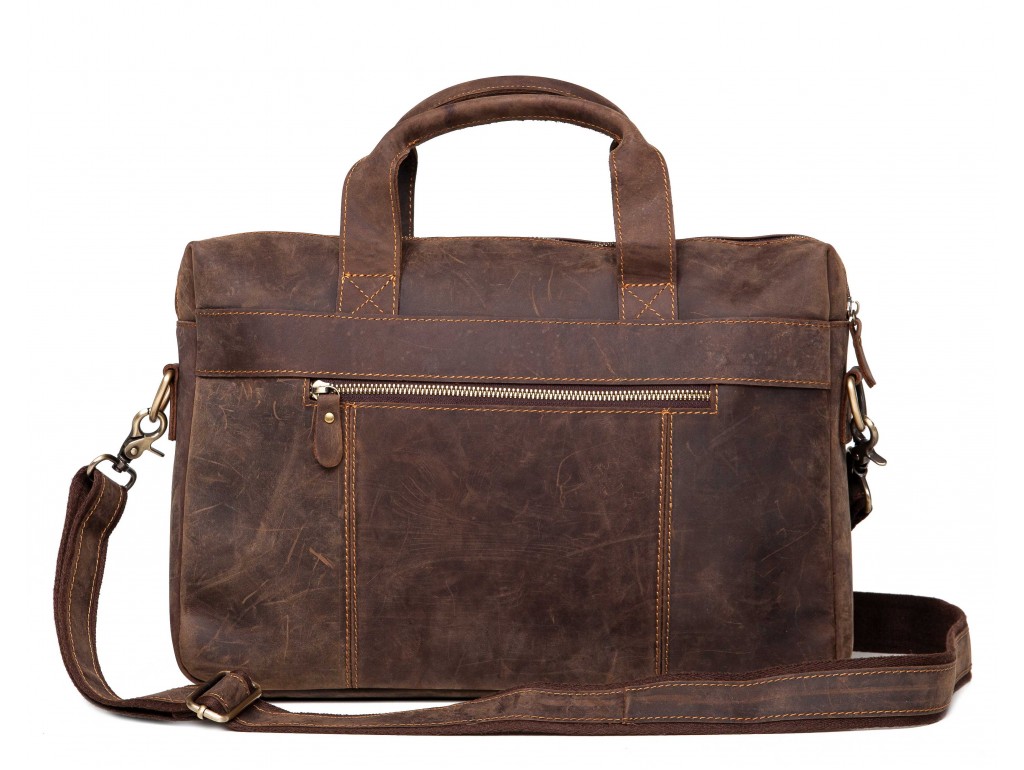Мужская кожаная сумка для документов матовая кожа Jasper & Maine 7122R - Royalbag