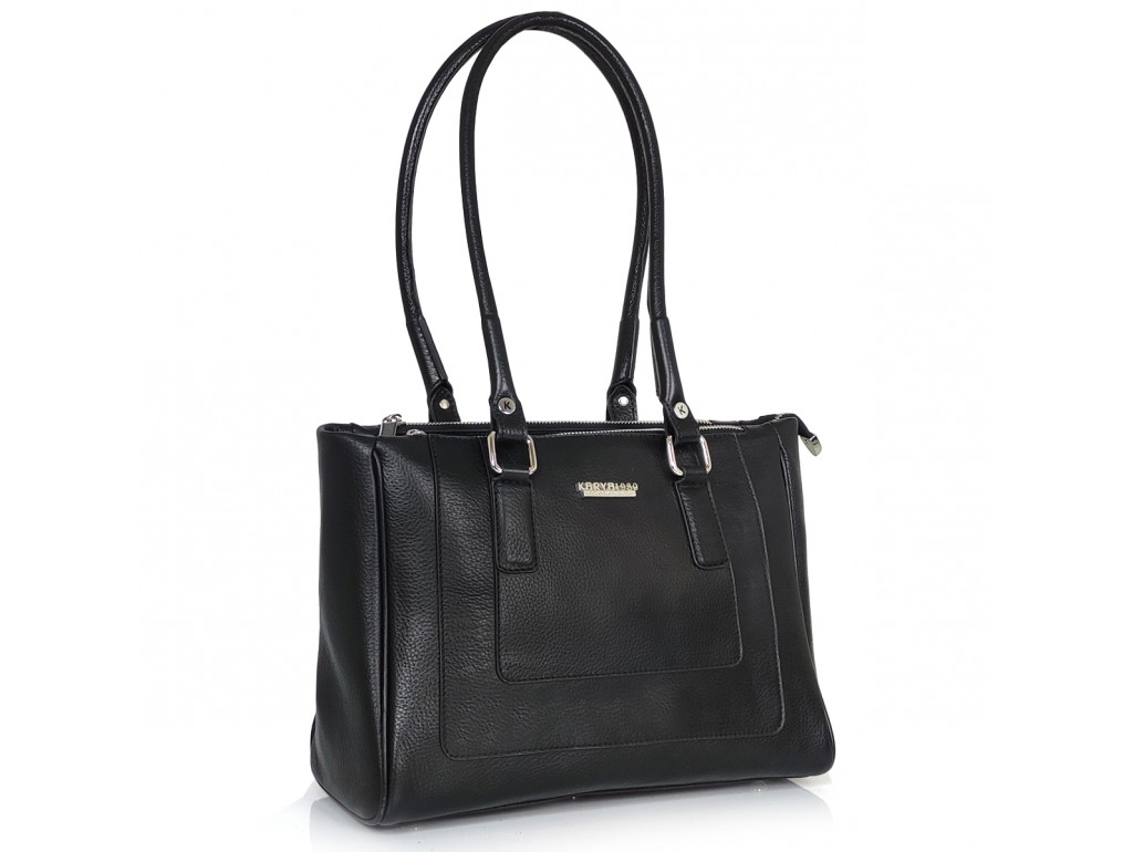 Классическая черная, деловая сумка Karya F-S-BB-5022A - Royalbag Фото 1