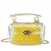 Сумочка-джелли прозрачная с заклепками желтая Mona W04-10024Y - Royalbag Фото 5