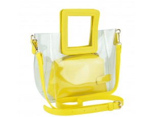 Сумочка-джеллі на плече прозора жовта Mona W04-8992Y - Royalbag