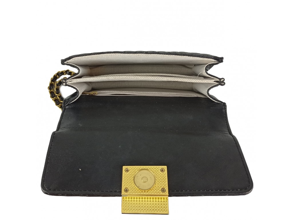Женская маленькая черная сумка через плечо W16-321A - Royalbag