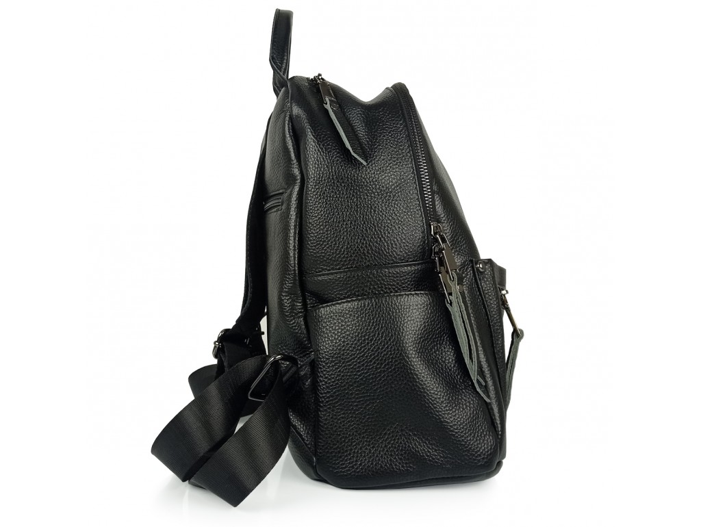 Жіночий шкіряний рюкзак чорного кольору F-A25F-FL-868WA - Royalbag