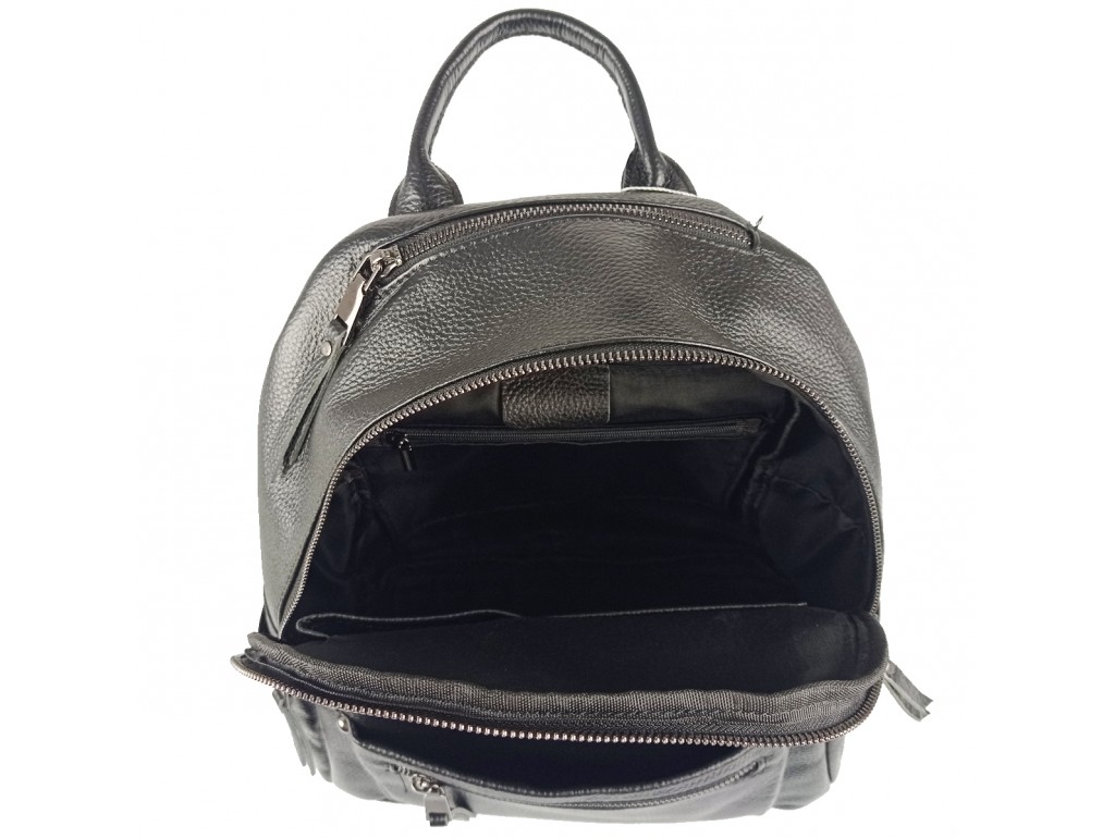 Жіночий шкіряний рюкзак чорного кольору F-A25F-FL-868WA - Royalbag