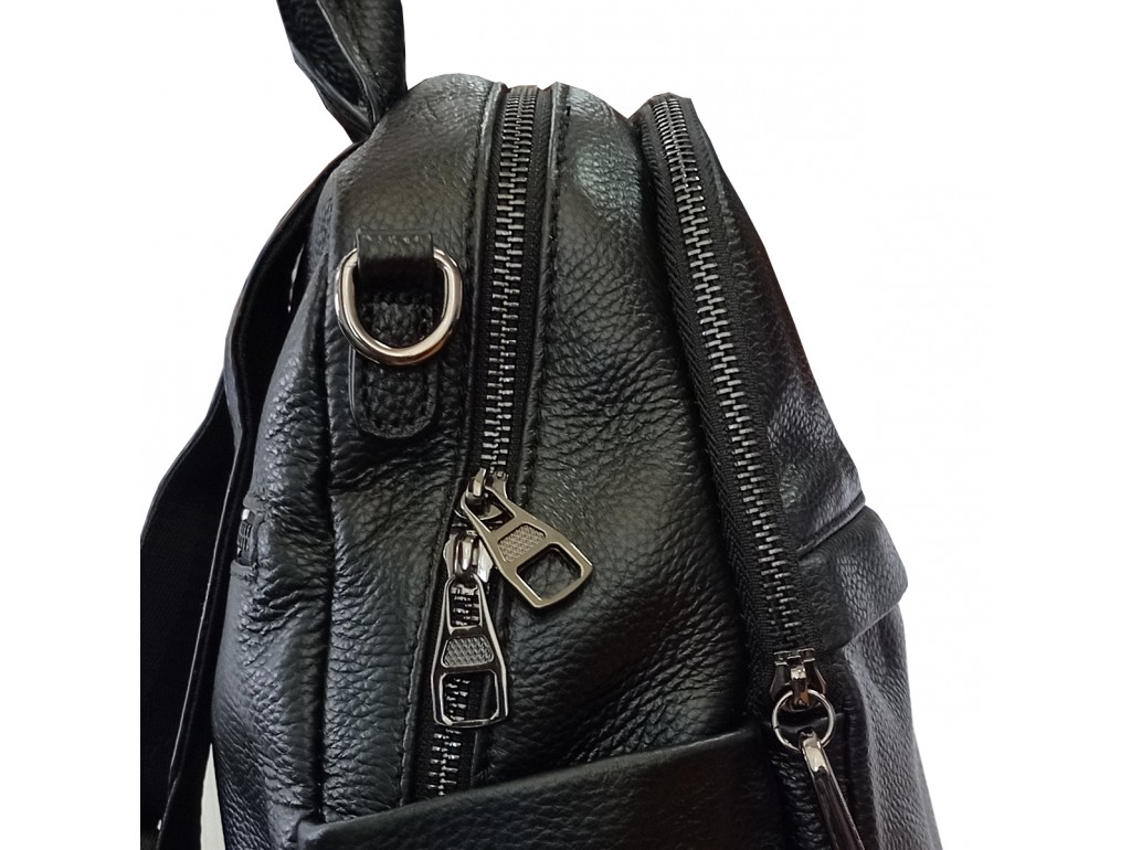 Жіночий чорний шкіряний рюкзак Olivia Leather F-FL-NWBP27-010A - Royalbag
