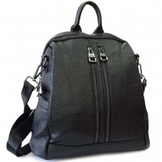 Жіночий чорний шкіряний рюкзак Olivia Leather F-FL-NWBP27-011A - Royalbag Фото 2