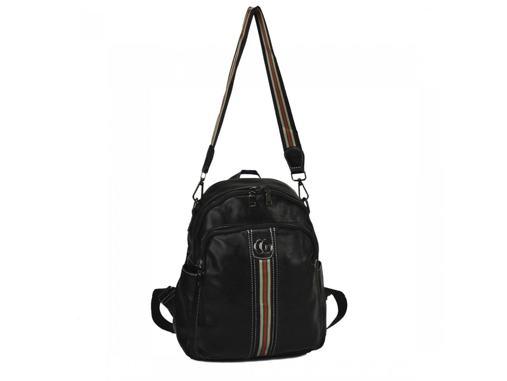 Жіночий шкіряний рюкзак чорного кольору F-NWBP27-88843A - Royalbag