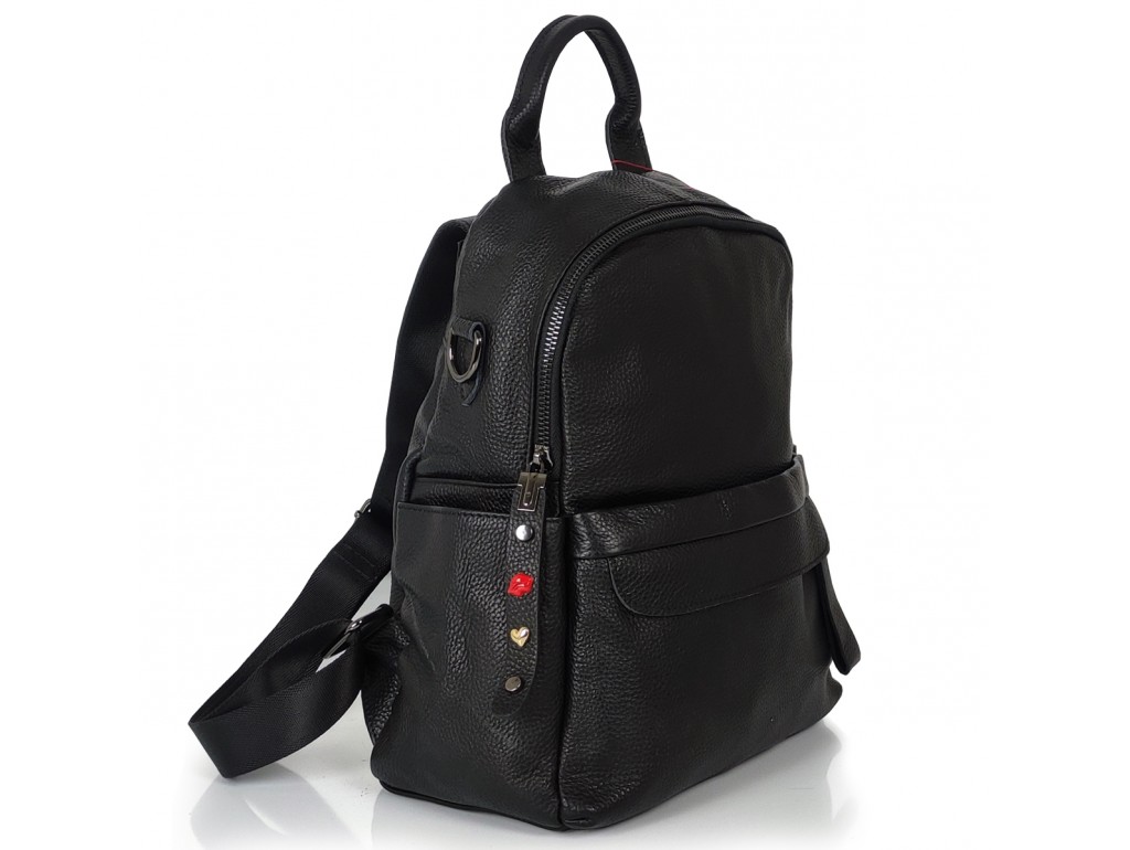 Жіночий шкіряний чорний рюкзак Olivia Leather F-S-NM20-2105A - Royalbag