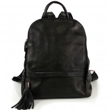 Кожаный женский черный рюкзак Olivia Leather FL-TRCH-6901A - Royalbag
