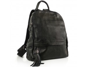 Шкіряний жіночий чорний рюкзак Olivia Leather FL-TRCH-6901A - Royalbag