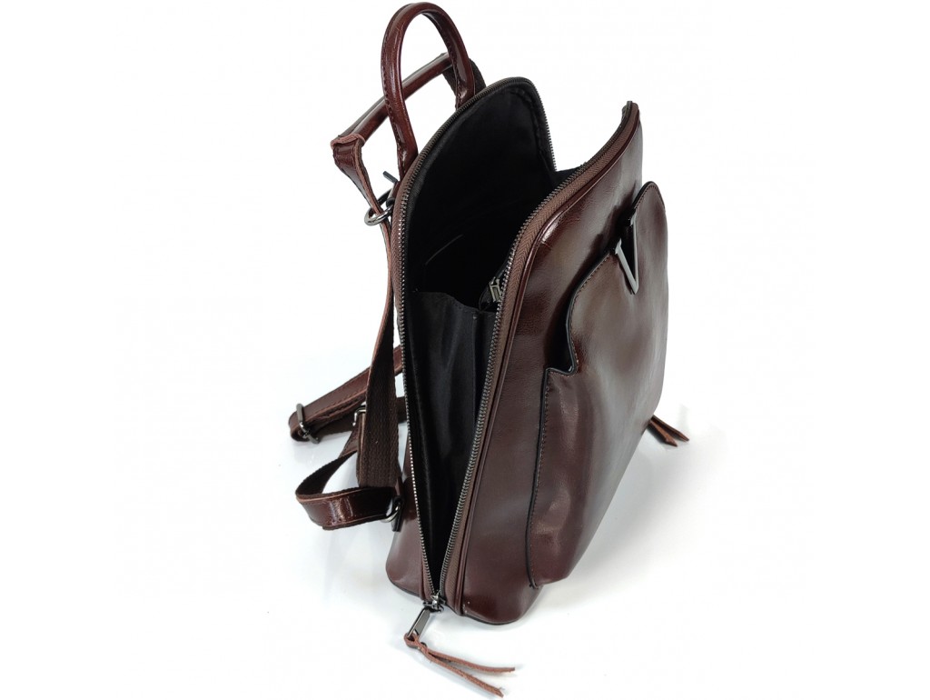 Женский коричневый темный рюкзак Olivia Leather GR3-801BO-BP - Royalbag