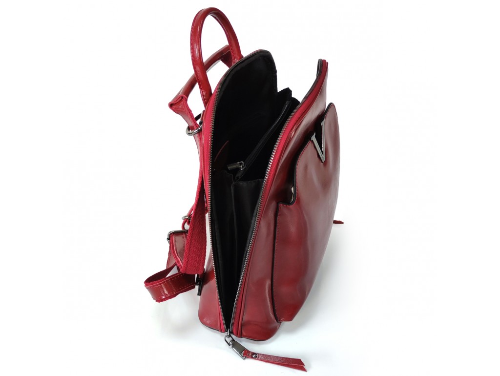 Жіночий червоний рюкзак міського типу Olivia Leather GR3-801R-BP - Royalbag