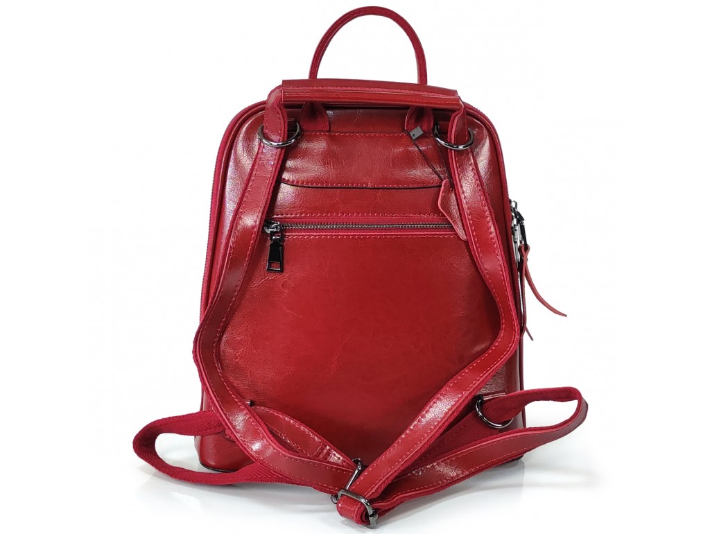 Жіночий червоний рюкзак міського типу Olivia Leather GR3-801R-BP - Royalbag