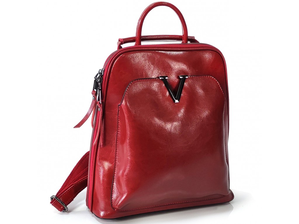 Женский красный рюкзак городского типа Olivia Leather GR3-801R-BP - Royalbag Фото 1