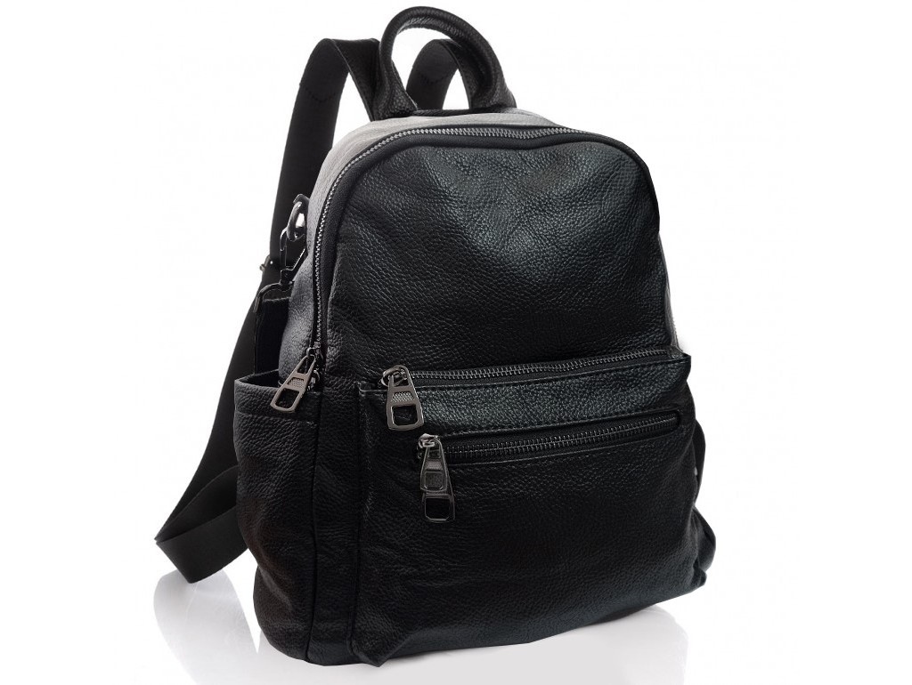 Женский кожаный рюкзак черный Olivia Leather NWBP27-009A - Royalbag Фото 1