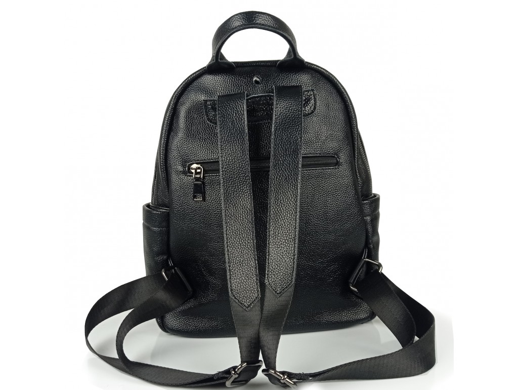 Женский черный кожаный рюкзак городского типа NWBP27-6660A-BP - Royalbag