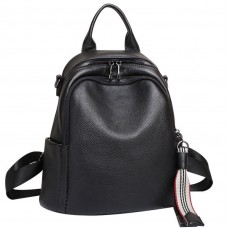 Чорний шкіряний рюкзак міського формату Olivia Leather NWBP27-8085A-BP - Royalbag Фото 2