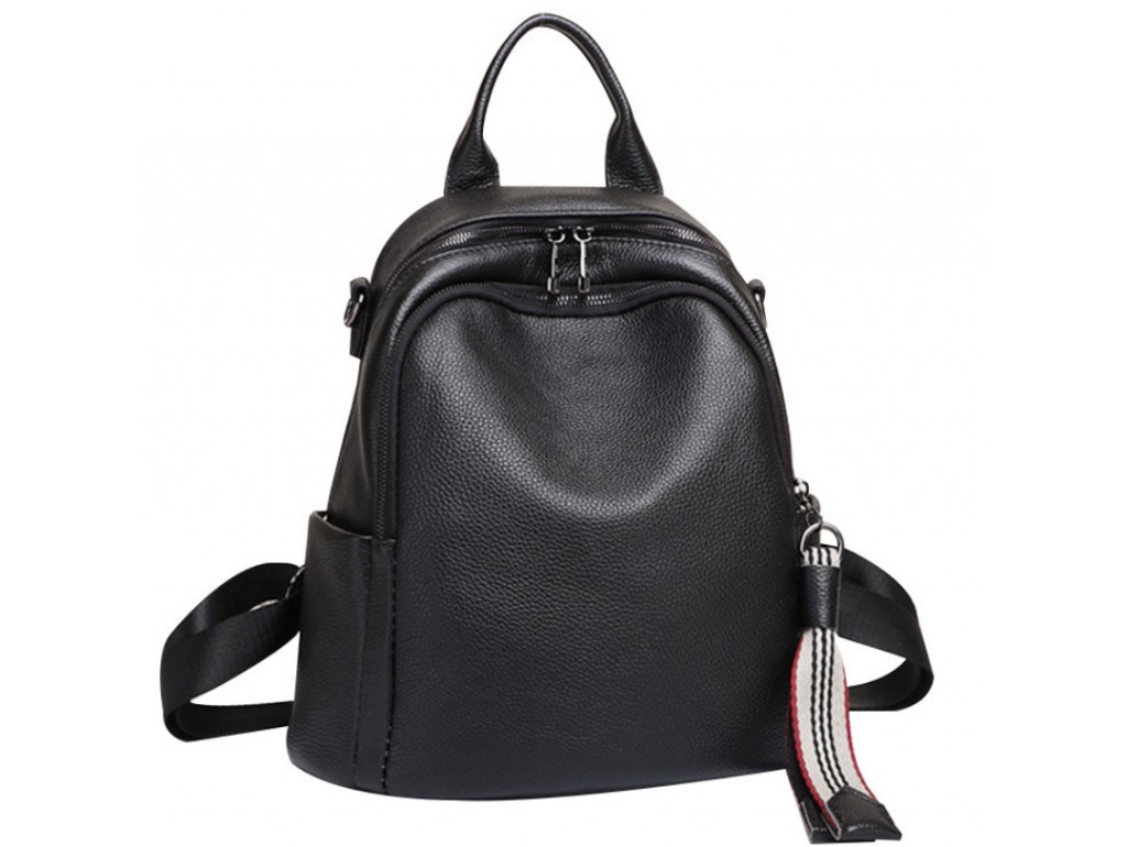 Чорний шкіряний рюкзак міського формату Olivia Leather NWBP27-8085A-BP - Royalbag Фото 1