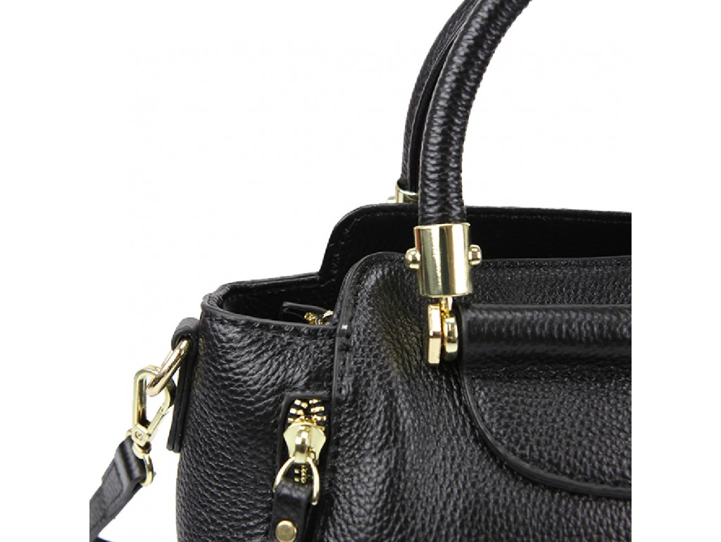 Женская кожаная сумка черного цвета Riche F-A25F-FL-86002WA - Royalbag