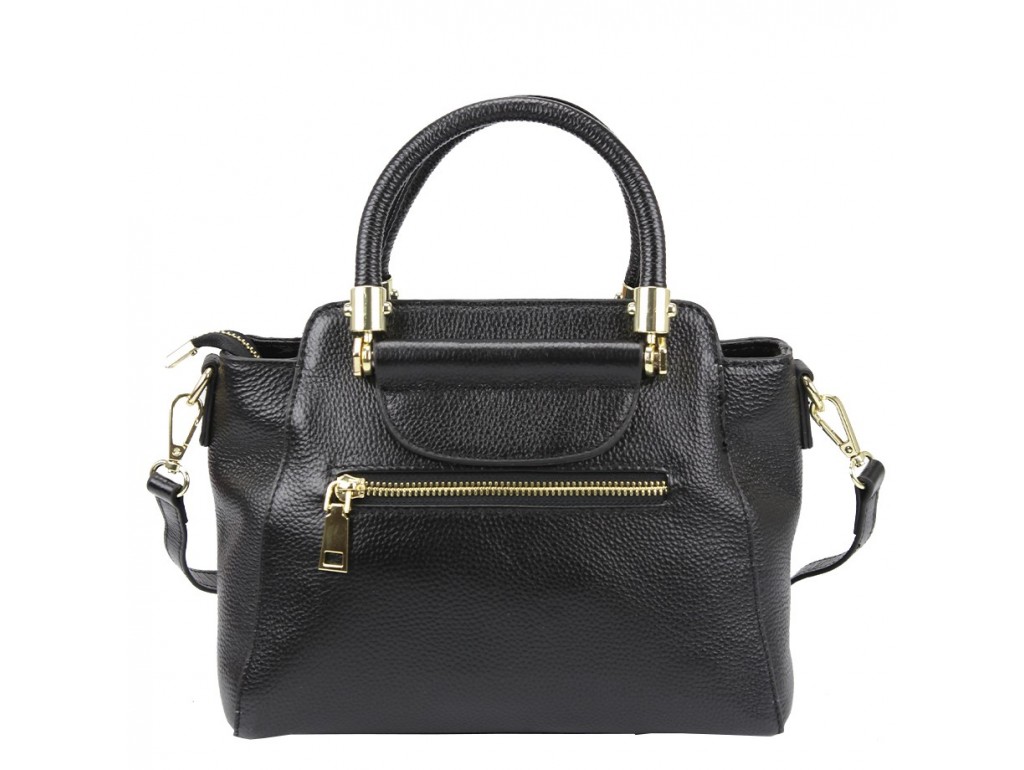 Жіноча шкіряна сумка чорного кольору Riche F-A25F-FL-86002WA - Royalbag