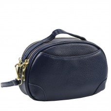 Жіноча шкіряна сумка синього кольору Riche F-A25F-FL-89019WBL - Royalbag Фото 2