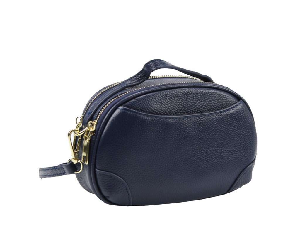 Жіноча шкіряна сумка синього кольору Riche F-A25F-FL-89019WBL - Royalbag Фото 1