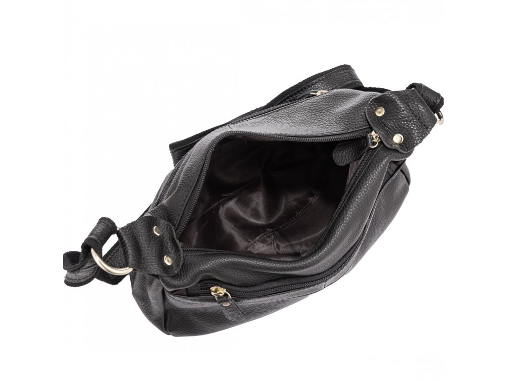 Жіноча шкіряна сумка чорна Riche NM20-W0326A - Royalbag