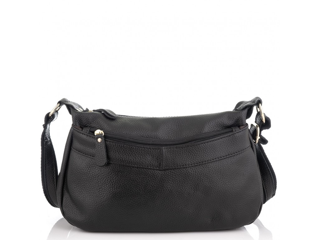 Женская кожаная сумка черная Riche NM20-W0326A - Royalbag