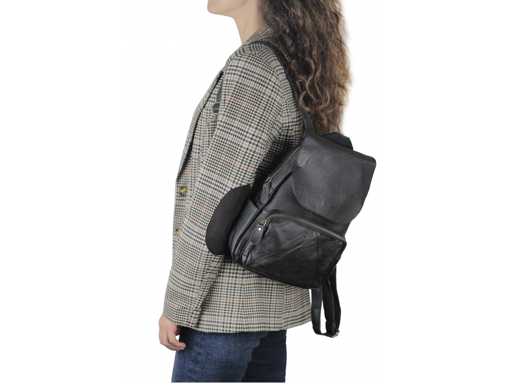 Жіночий шкіряний рюкзак з клапаном Riche NM20-W1031A - Royalbag