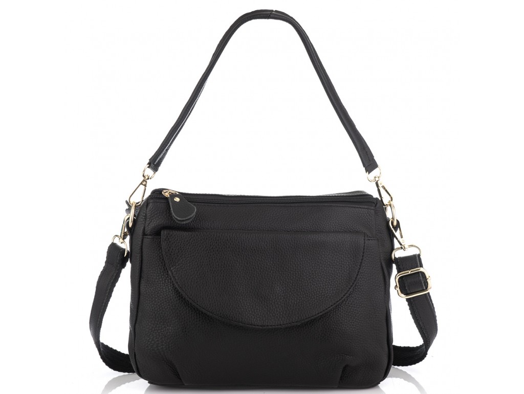 Жіноча шкіряна сумка чорна Riche NM20-W1195A - Royalbag