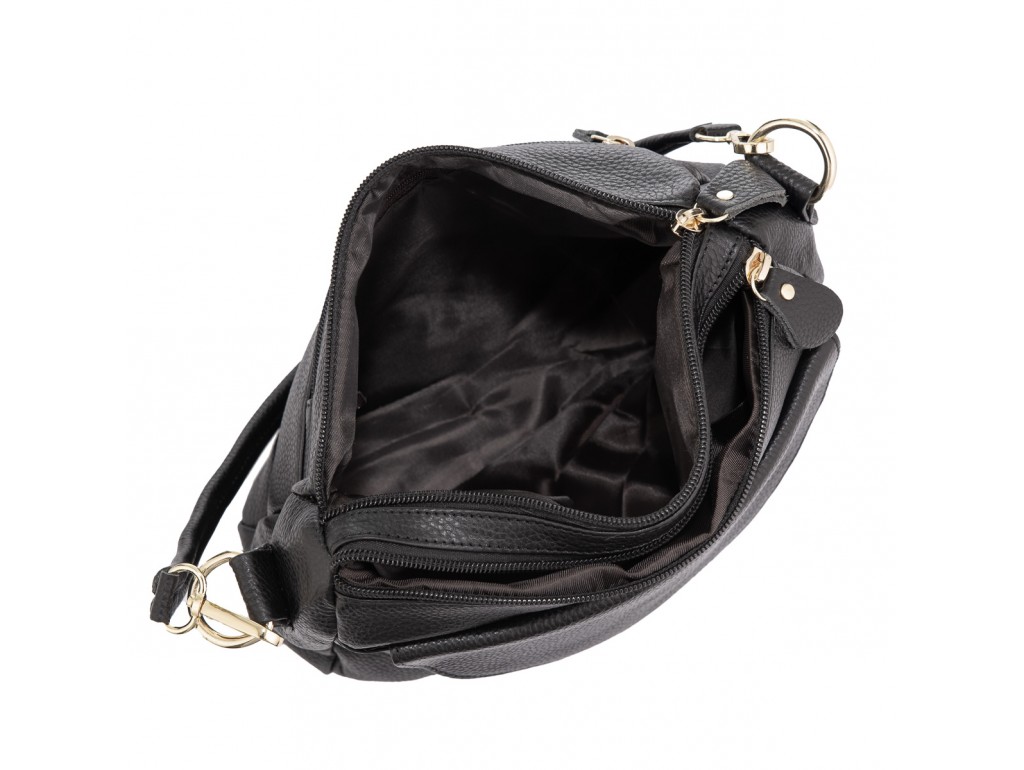 Женская кожаная сумка черная Riche NM20-W1195A - Royalbag