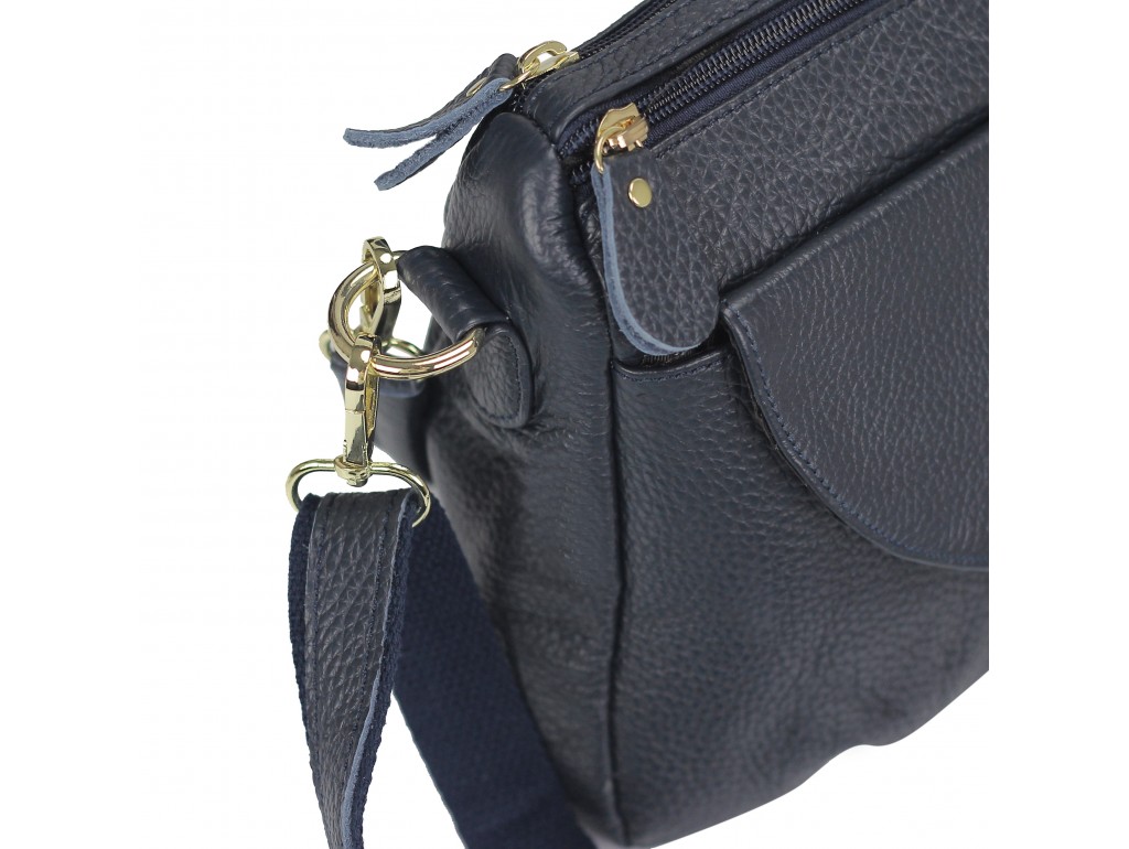 Женская кожаная сумка синяя Riche NM20-W1195BL - Royalbag