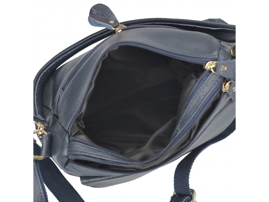 Женская кожаная сумка синяя Riche NM20-W1195BL - Royalbag
