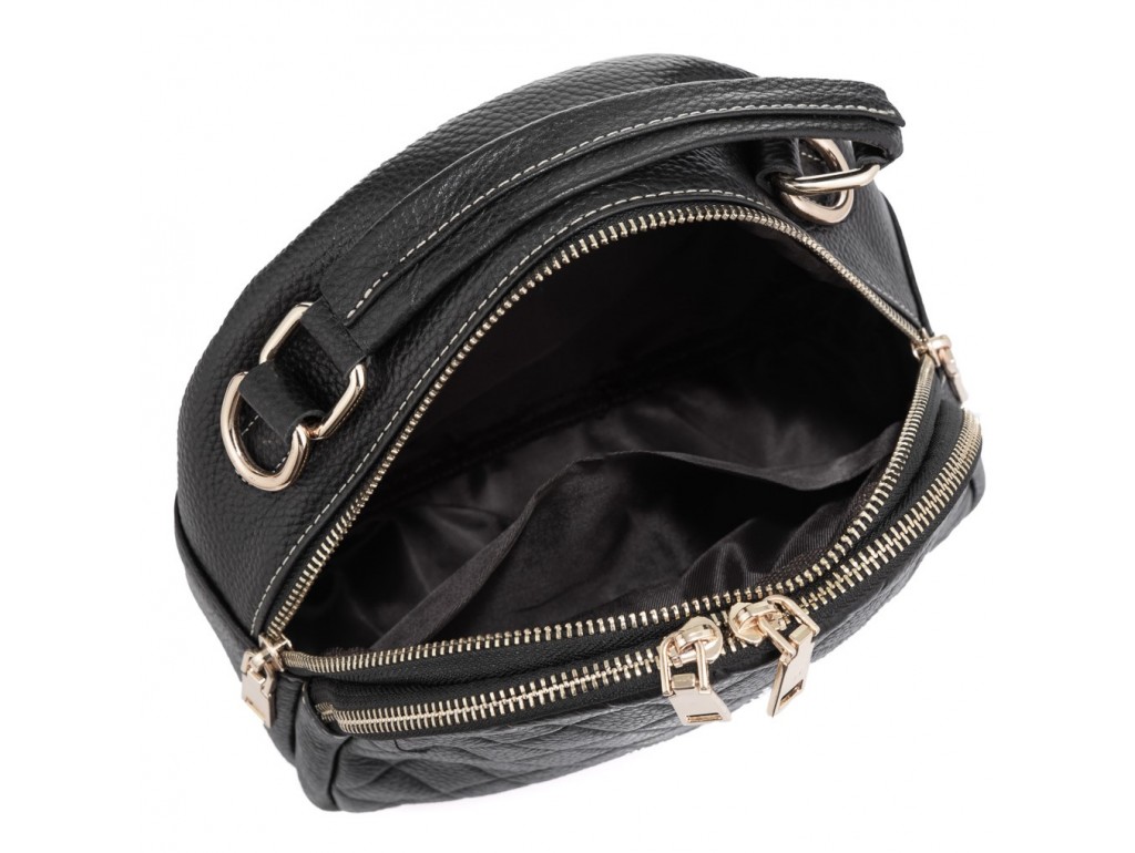 Кожаная черная женская сумка Riche NM20-W323A - Royalbag