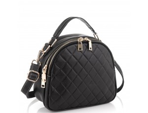 Шкіряна чорна жіноча сумка Riche NM20-W323A - Royalbag