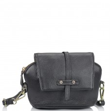 Жіноча шкіряна сумочка кроссбоді чорна Riche NM20-W645A - Royalbag Фото 2