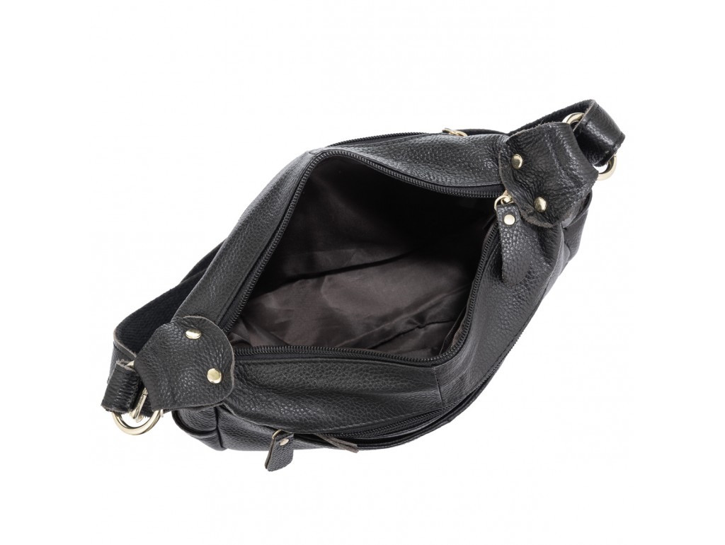 Жіноча шкіряна сумка чорна Riche NM20-W0326A - Royalbag