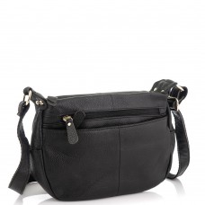 Жіноча шкіряна сумка чорна Riche NM20-W0326A - Royalbag Фото 2