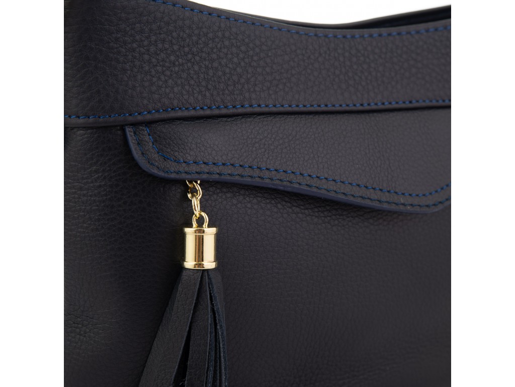 Кожаная женская сумка синяя Riche NM20-W832BL - Royalbag