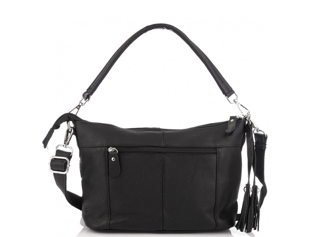 Кожаная женская сумка черная Riche NM20-W891A - Royalbag