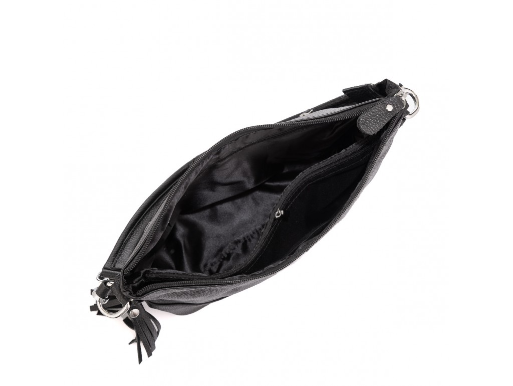 Шкіряна жіноча сумка чорна Riche NM20-W891A - Royalbag
