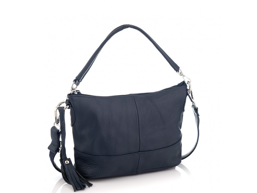Шкіряна жіноча сумка синя Riche NM20-W891BL - Royalbag Фото 1