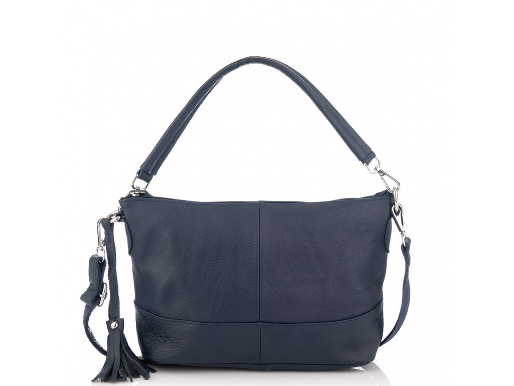 Шкіряна жіноча сумка синя Riche NM20-W891BL - Royalbag