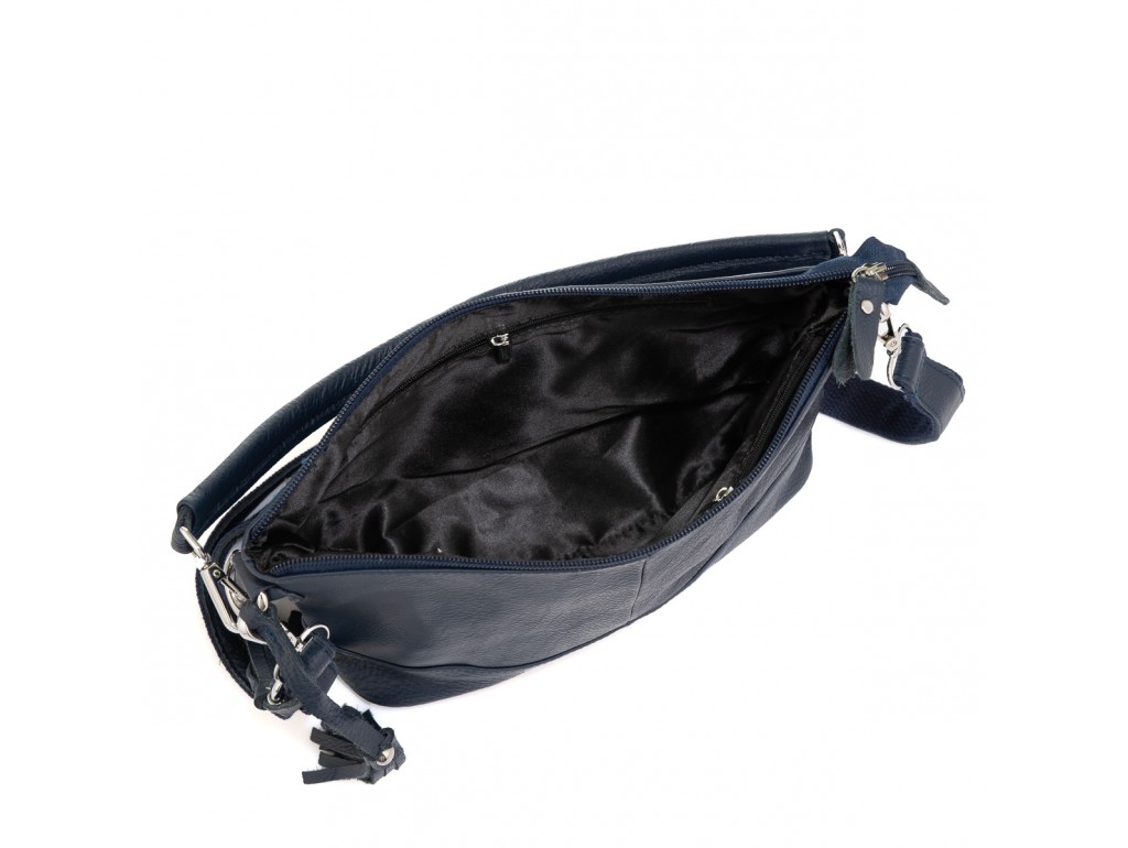 Шкіряна жіноча сумка синя Riche NM20-W891BL - Royalbag