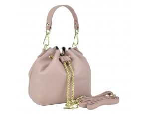 Женская кожаная сумочка-кисет розовая Riche W14-2126P - Royalbag