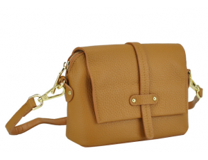 Женская кожаная сумочка кроссбоди флеп коричневая Riche W14-663LB - Royalbag