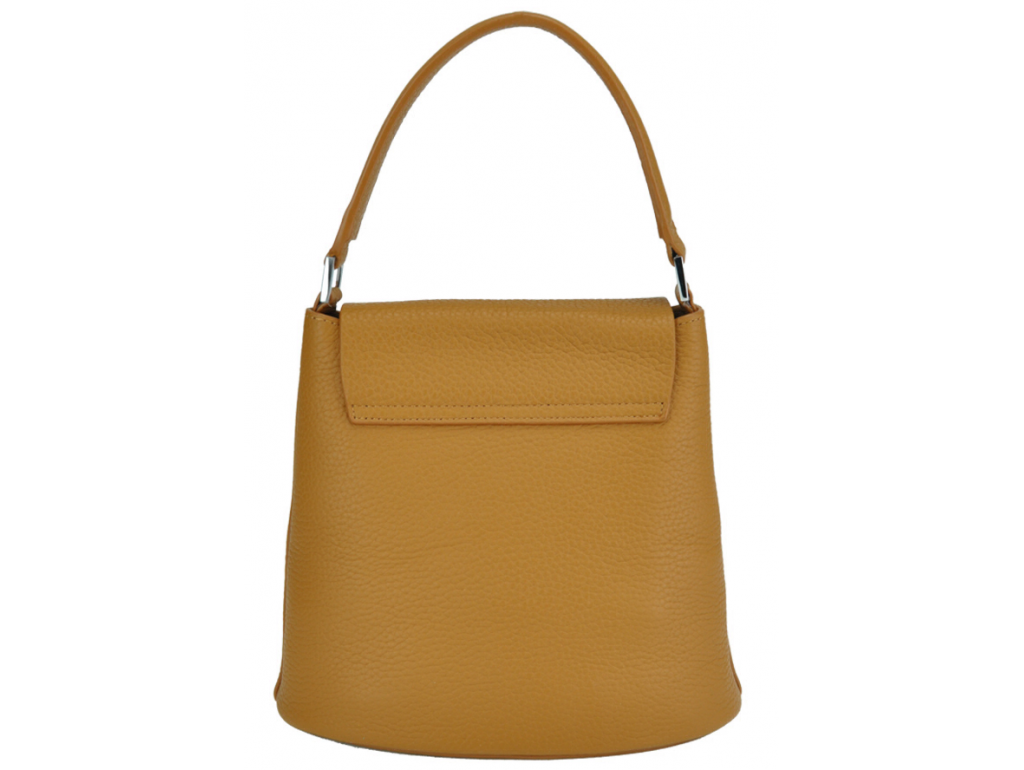 Женская кожаная сумочка бакет коричневая Riche W14-7718LB - Royalbag