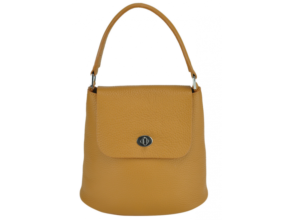 Жіноча шкіряна сумочка бакет коричнева Riche W14-7718LB - Royalbag