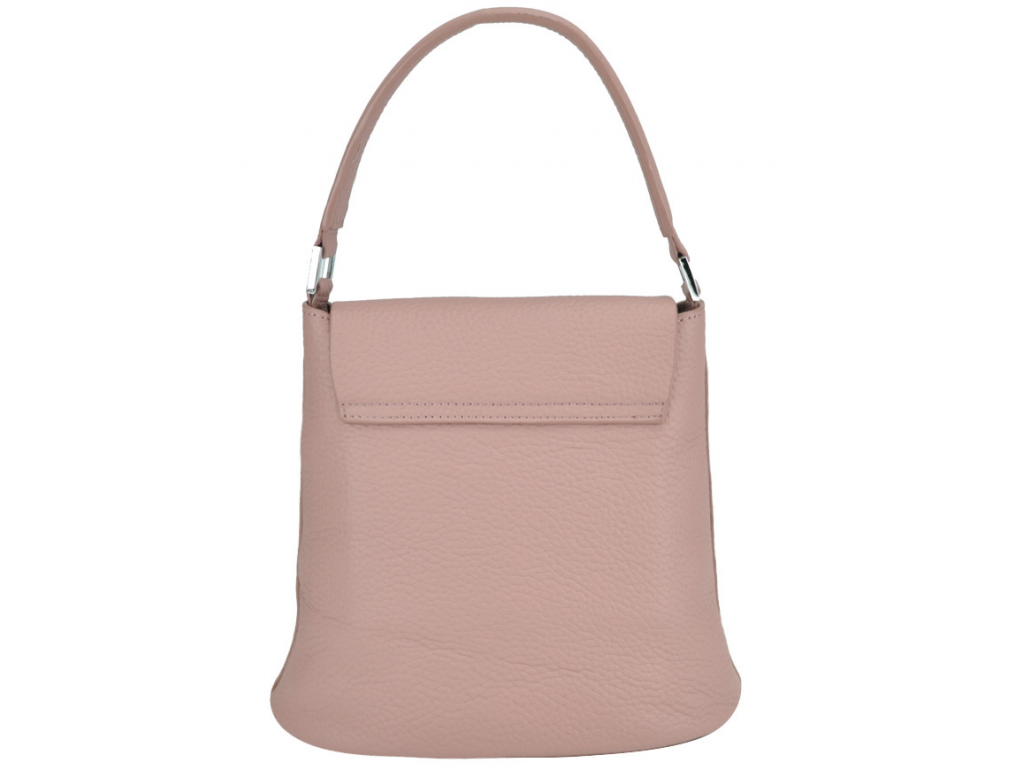 Женская кожаная сумка бакет-бег розовая пудра Riche W14-7718P - Royalbag