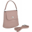 Жіноча шкіряна сумка бакет-бег рожева пудра Riche W14-7718P - Royalbag