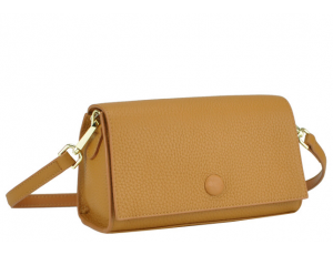 Женская сумка-багет кожаная коричневая Riche W14-7727LB - Royalbag